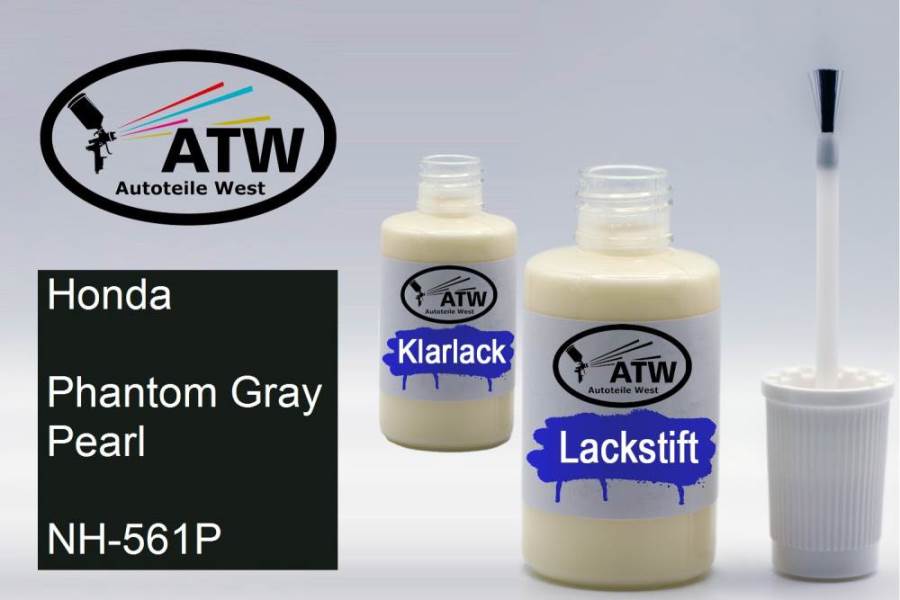 Honda, Phantom Gray Pearl, NH-561P: 20ml Lackstift + 20ml Klarlack - Set, von ATW Autoteile West.